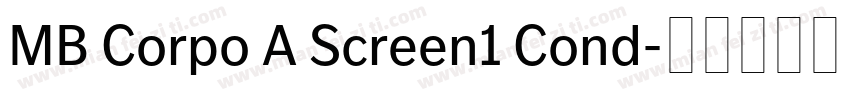 MB Corpo A Screen1 Cond字体转换